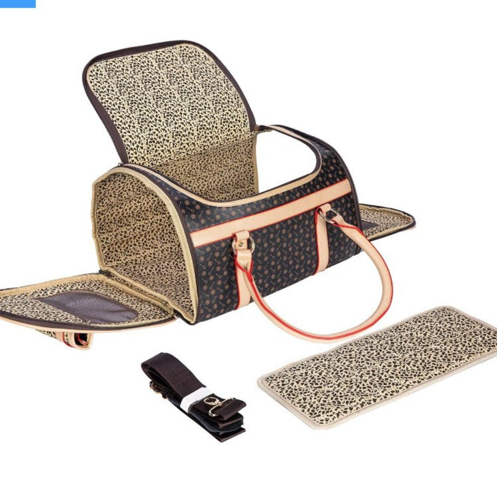 Pet charter car carrying pet bag Multi functional car rear seat dog bag Breathable PVC for small dogs and cats