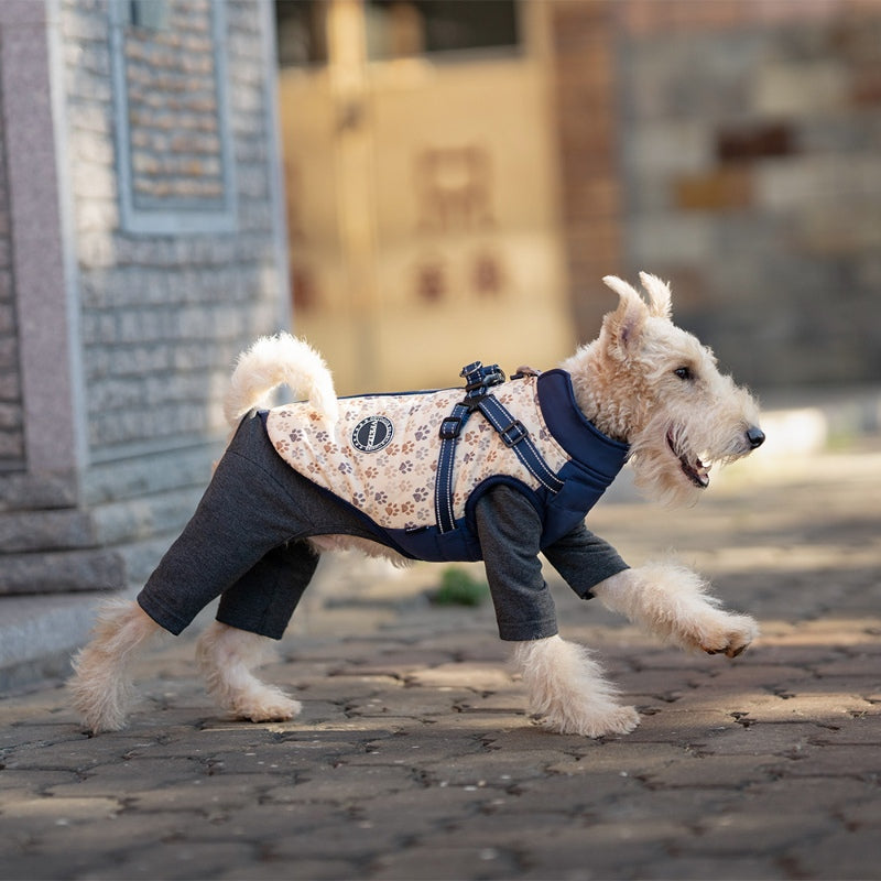 Manteau d'hiver en coton pour chienVeste de traction pour chiens de petite et moyenne taille