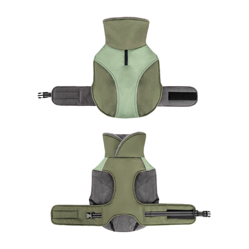 Veste d'hiver épaisse pour chien, col haut, réfléchissante et chaude, pour petits et moyens chiens
