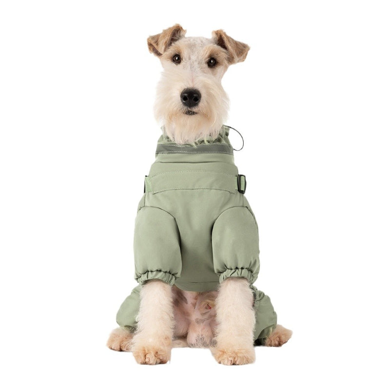 Veste d'hiver pour chien Harnais réglable chaud et imperméable pour petits et moyens chiens