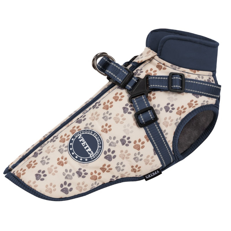 Manteau d'hiver en coton pour chienVeste de traction pour chiens de petite et moyenne taille