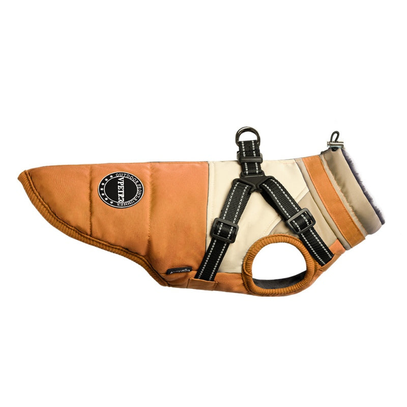Veste chaude multifonctionnelle pour petits chiens avec boucle de traction
