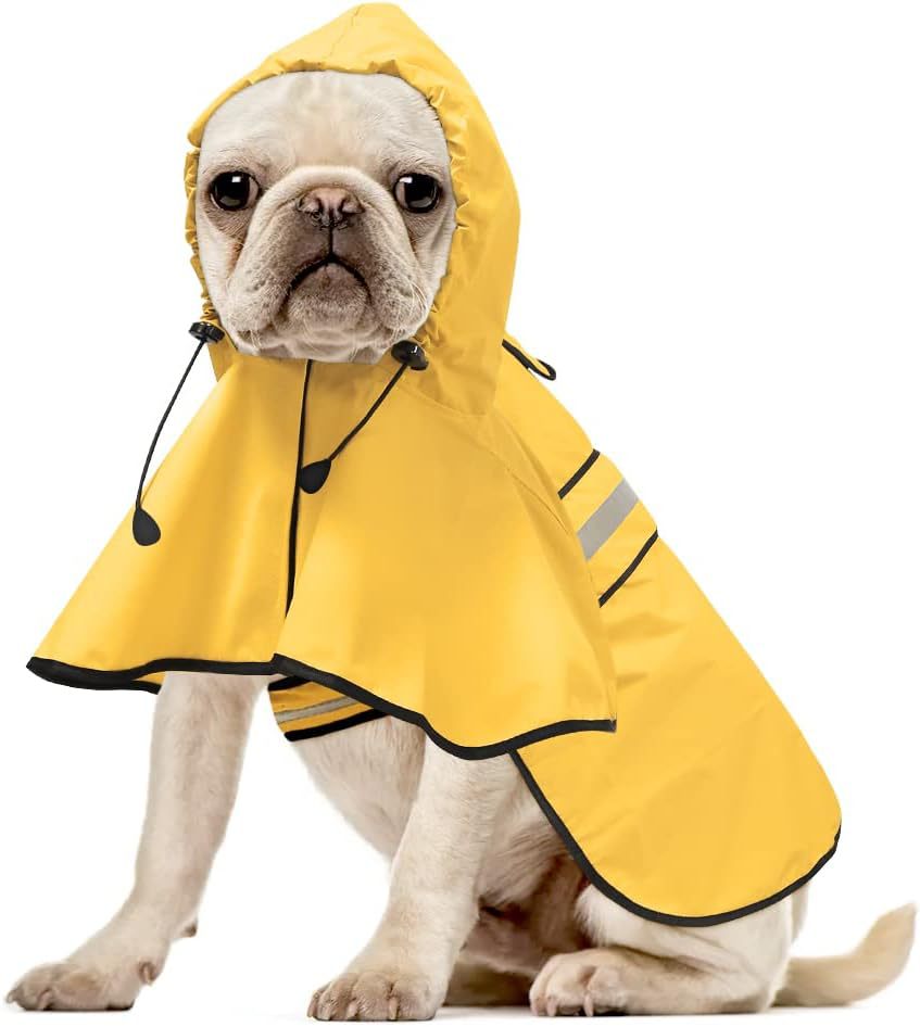 Imperméable pour chien - Capuche réfléchissante réglable, convient aux petits et grands chiens