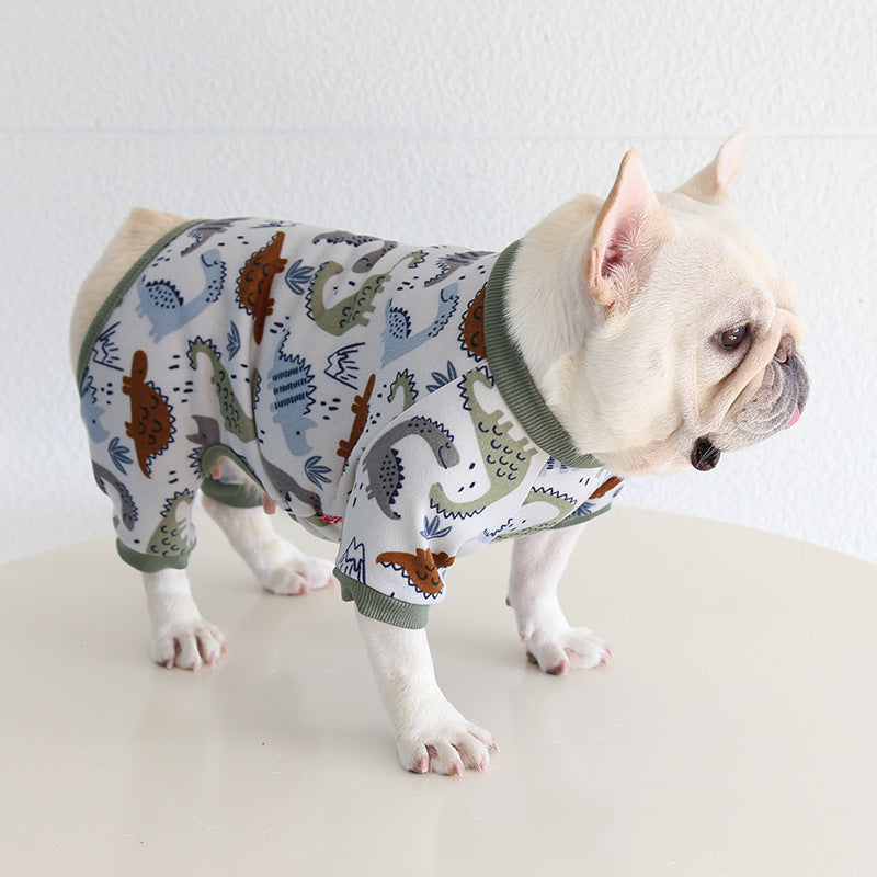 Plüschiger, warmer Hundepyjama, geeignet für kleine und mittelgroße Hunde