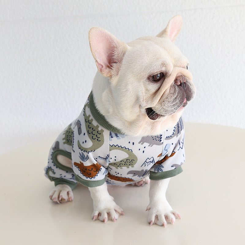 Plüschiger, warmer Hundepyjama, geeignet für kleine und mittelgroße Hunde