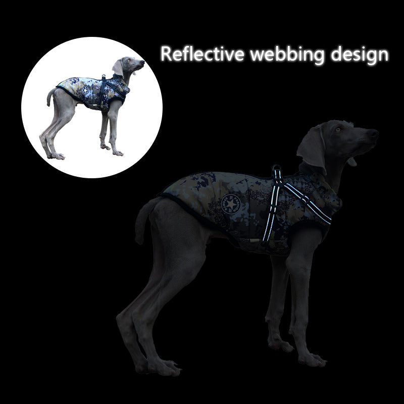Warme Jacke für große Hunde, reflektierend, winddicht und regenfest