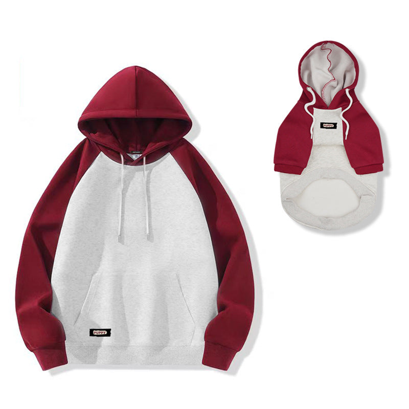 Dicker, warmer Fleece-Kapuzenpullover „Owner & Dog“