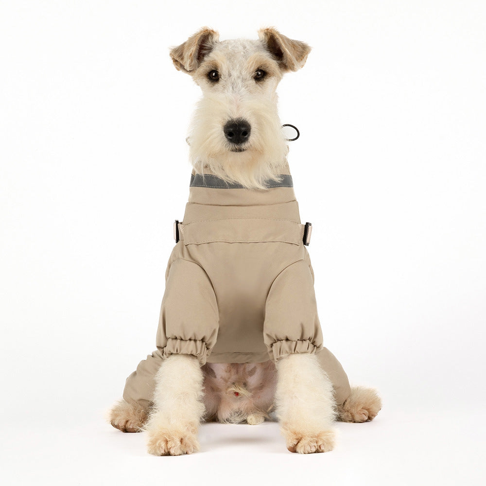 Veste d'hiver pour chien Harnais réglable chaud et imperméable pour petits et moyens chiens