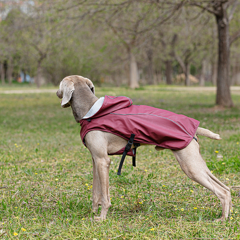 Medium and Large Dog Raincoat Portable Hooded Reflective