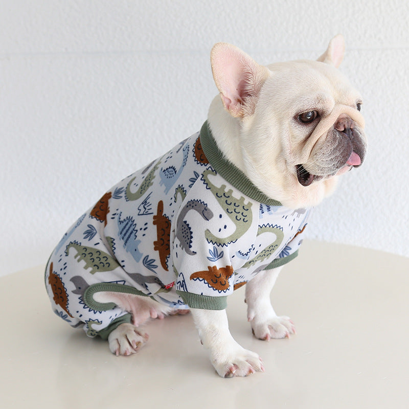 Plüschiger, warmer Hundepyjama, geeignet für kleine und mittelgroße Hunde
