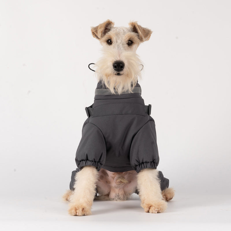 Veste d'hiver pour chien Harnais réglable chaud et imperméable pour petits et moyens chiens