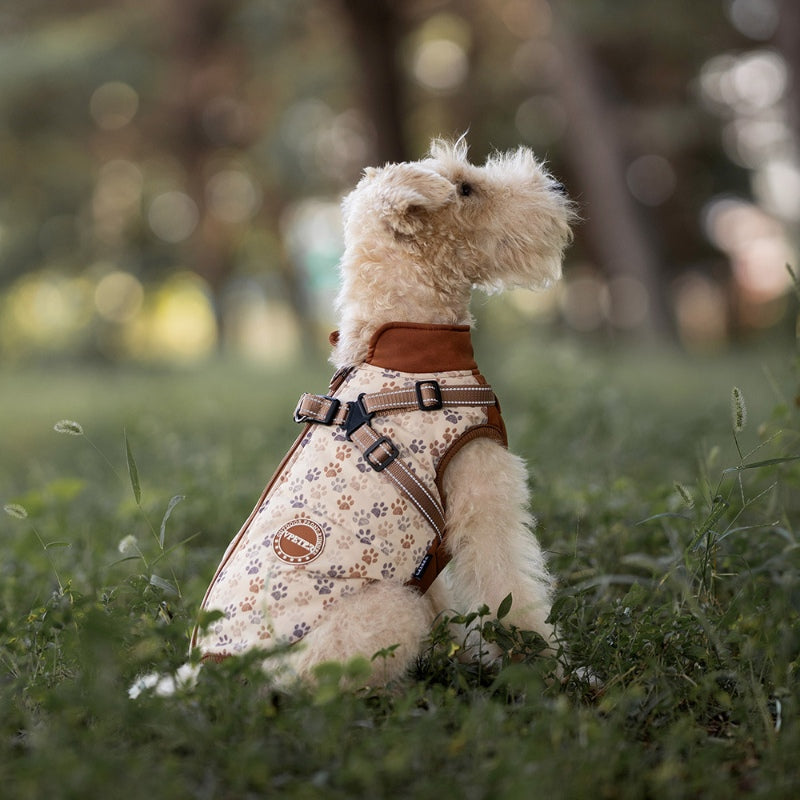Manteau d'hiver en coton pour chienVeste de traction pour chiens de petite et moyenne taille