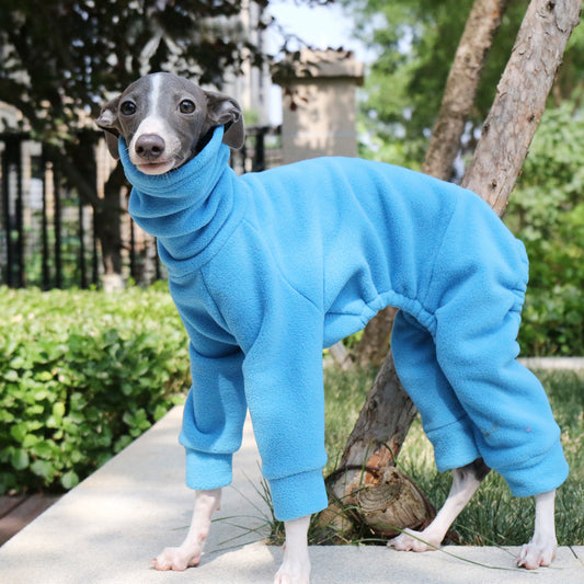 Thickened warm polar fleece pet four-legged coat