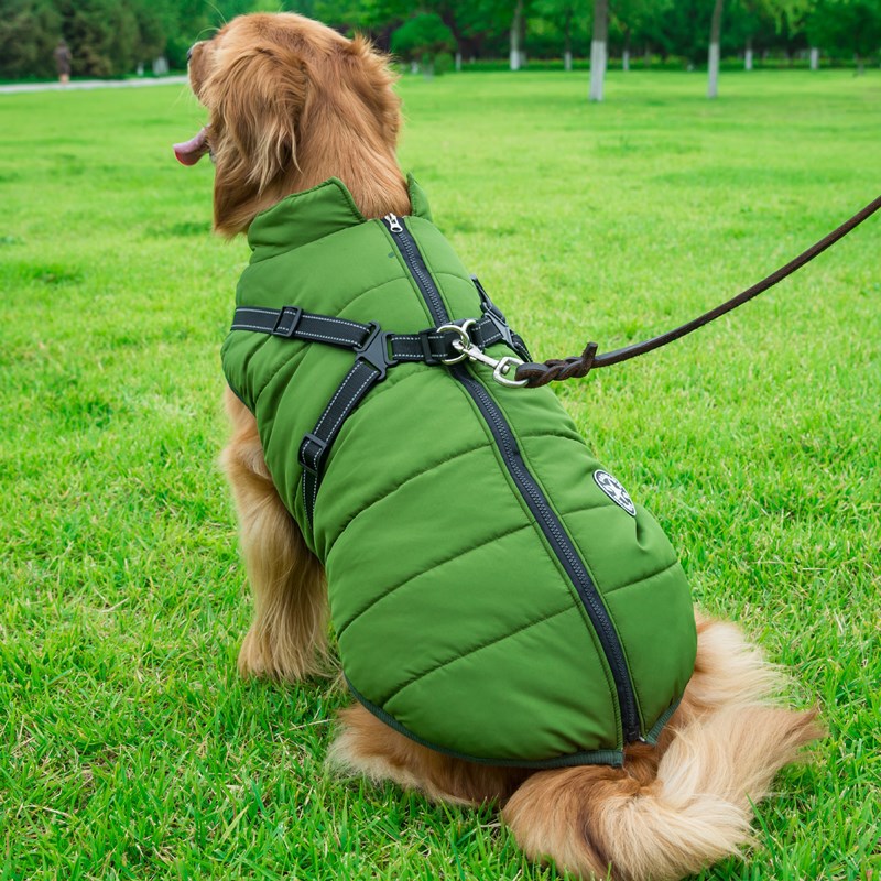 Dog jacket large dog jacket waterproof, warm and traction-proof