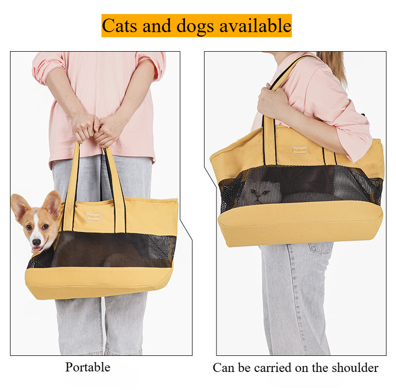 Pet Travel Bag Canvas Shoulder Pet Bag