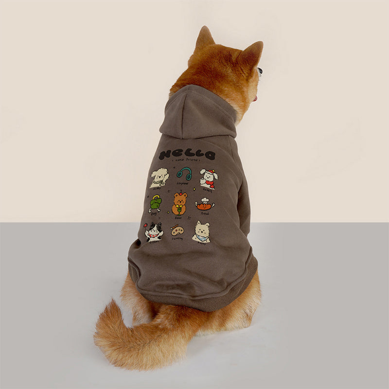 Dog winter sweatshirt with pure cotton lining and fleece suitable for all dogs