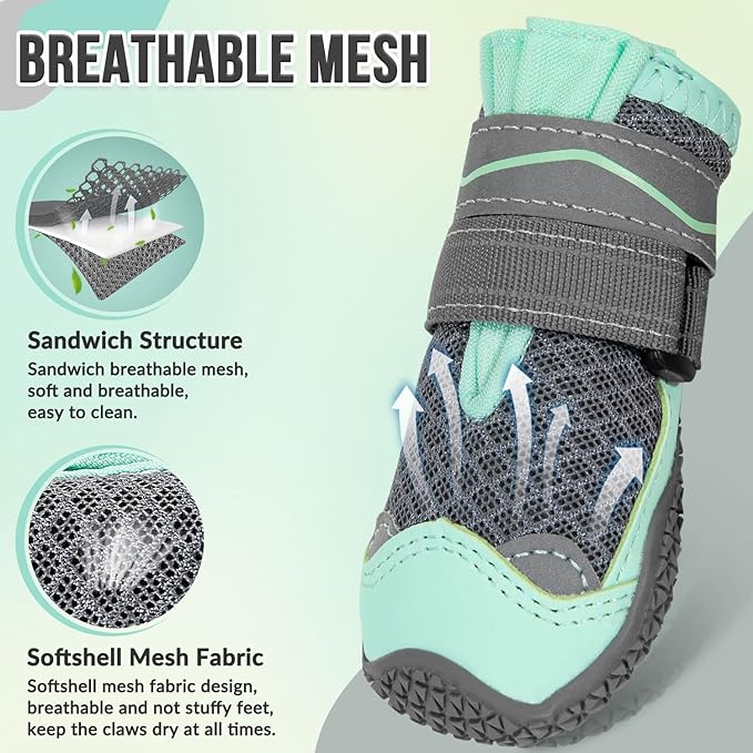 Anti-slip wear-resistant breathable dog boots