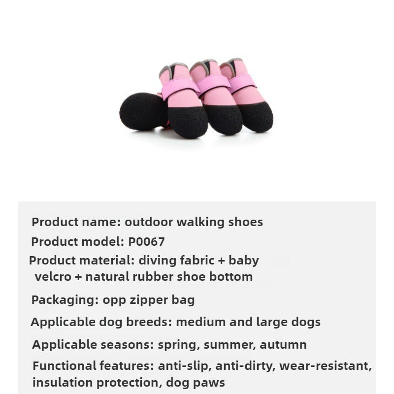 Anti-slip and waterproof dog shoes