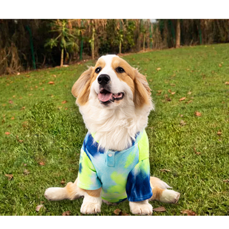 Fashion pet sweatshirt tie-dye polar fleece suitable for small and medium dogs