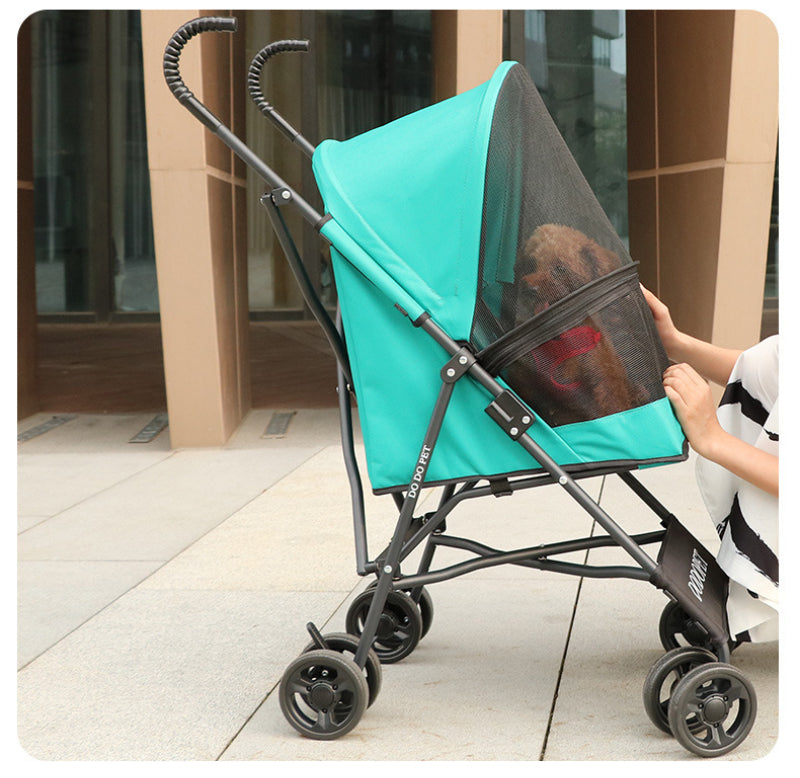 Lightweight pet stroller for dogs and cats, no installation and quick folding