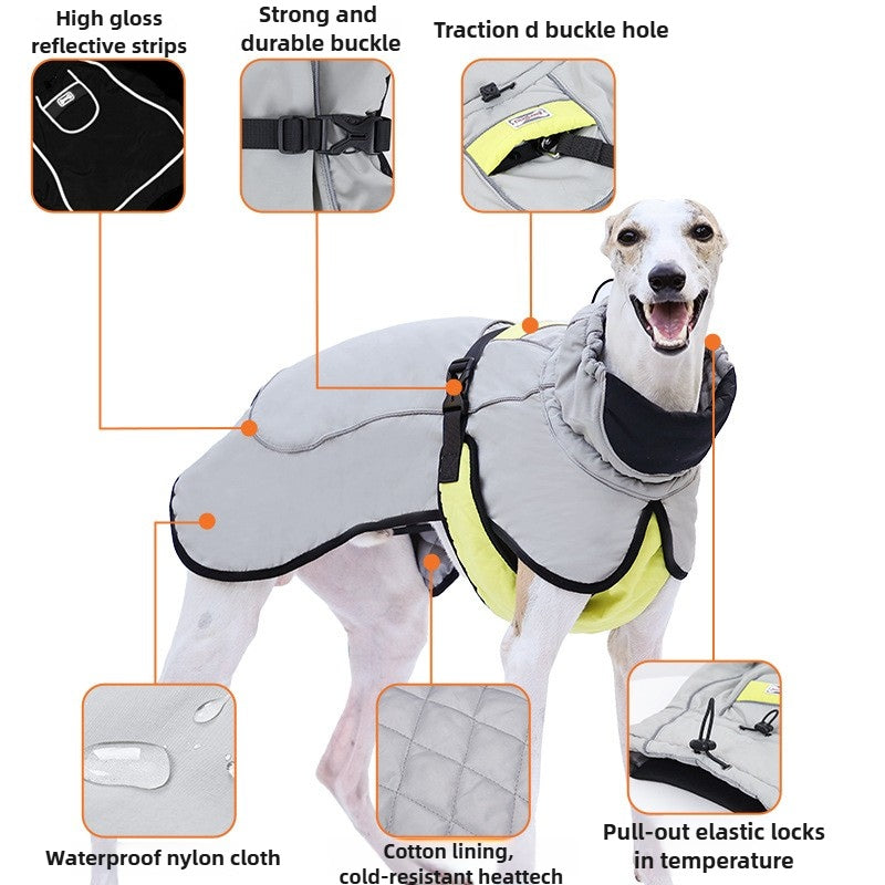 Veste chaude d'hiver pour chien, veste d'extérieur imperméable pour chien de taille moyenne et grande taille