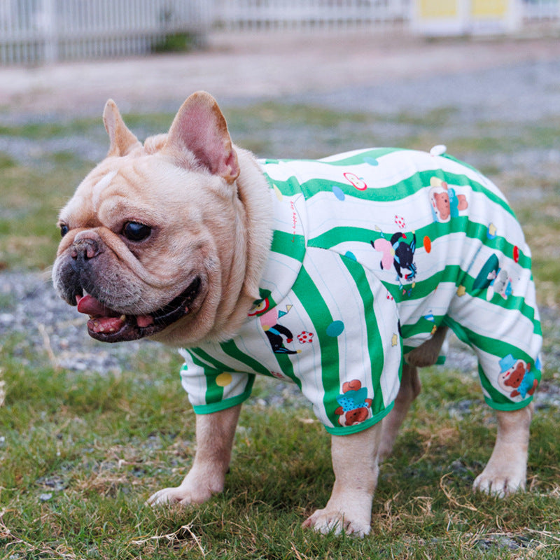 Pyjama de Noël pour animaux de compagnie, vêtements chauds à quatre pattes 