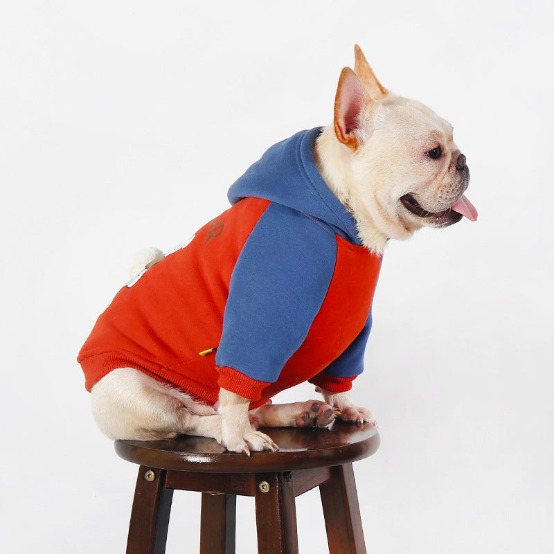 Vêtements d'automne et d'hiver pour chiens, style épais, sweat-shirt pour chien, bouledogue français, corgi 