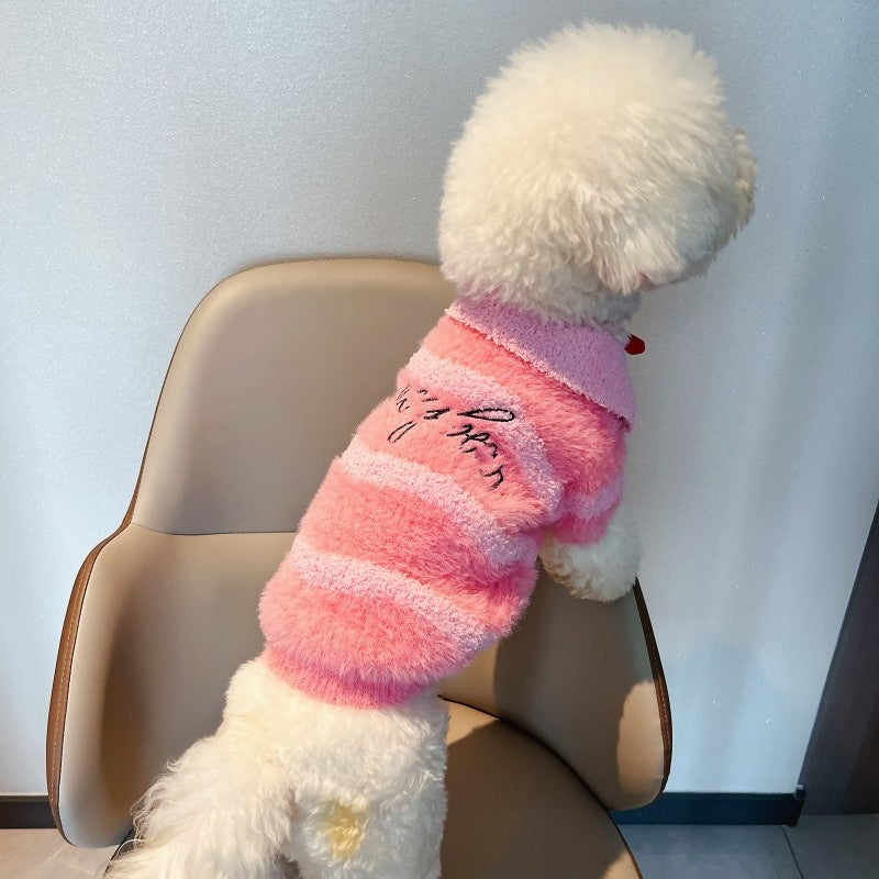 Pull d'hiver pour petit chien et chat Princesse Rose