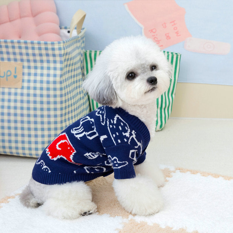 Small dog cardigan sweater