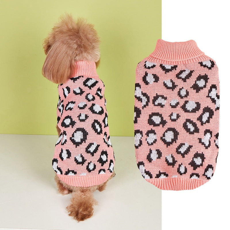 Pull imprimé léopard pour petits chiens et chats