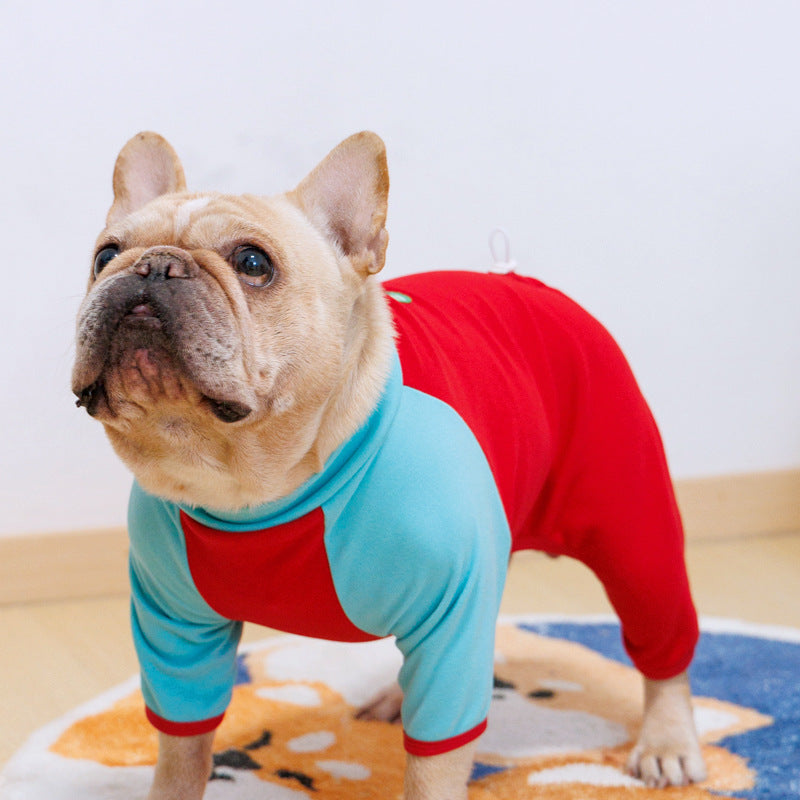 Pyjama de Noël pour animaux de compagnie, vêtements chauds à quatre pattes 