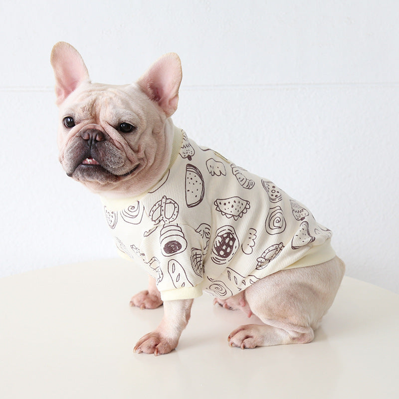 Bequemes Sweatshirt aus reiner Baumwolle, geeignet für kleine und mittelgroße Hunde. 