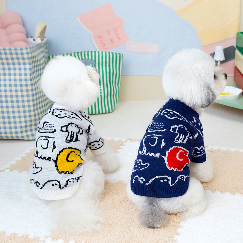 Small dog cardigan sweater