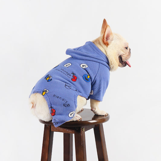 Dog winter sweatshirt thickened pure cotton small and medium dogs