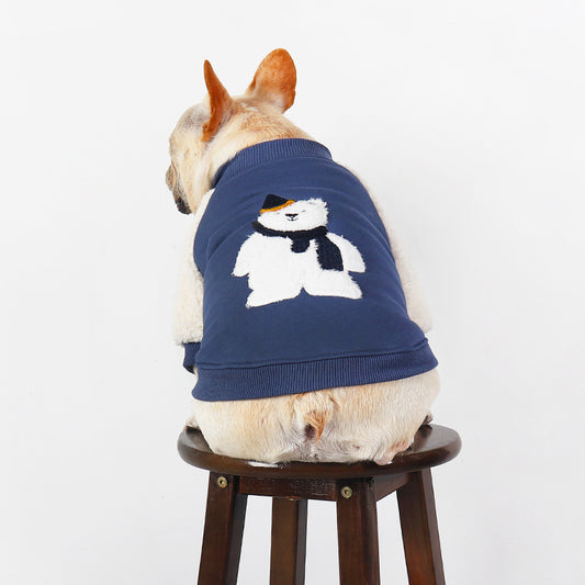 Dog winter sweatshirt thick fat dog French bulldog Teddy Schnauzer