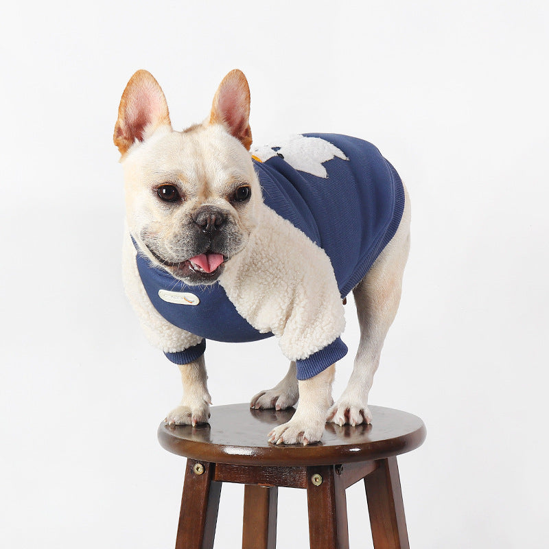 Dog winter sweatshirt thick fat dog French bulldog Teddy Schnauzer