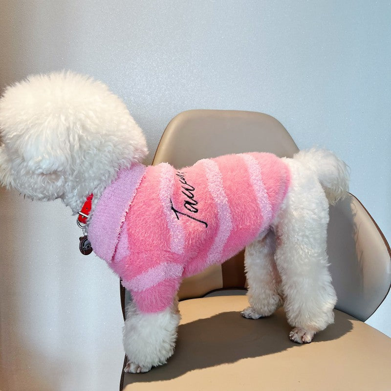 Pull d'hiver pour petit chien et chat Princesse Rose