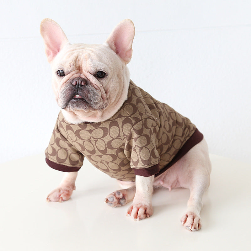 Bequemes Sweatshirt aus reiner Baumwolle, geeignet für kleine und mittelgroße Hunde. 