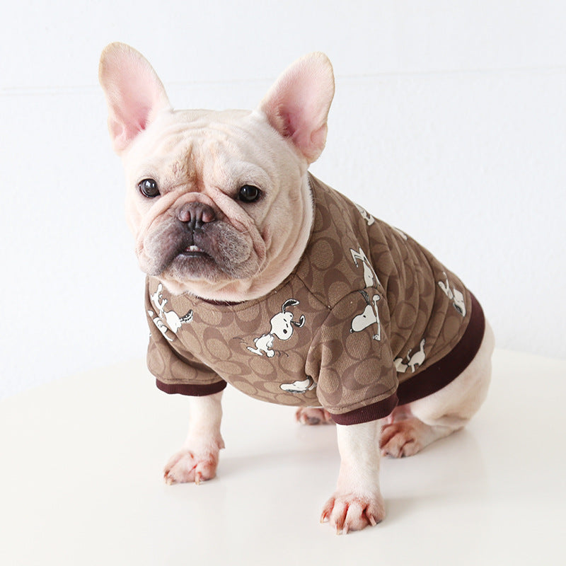 Bequemes Sweatshirt aus reiner Baumwolle, geeignet für kleine und mittelgroße Hunde. 