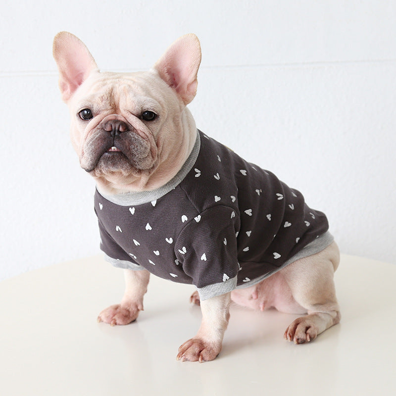 Bequemes Sweatshirt aus reiner Baumwolle, geeignet für kleine und mittelgroße Hunde. 