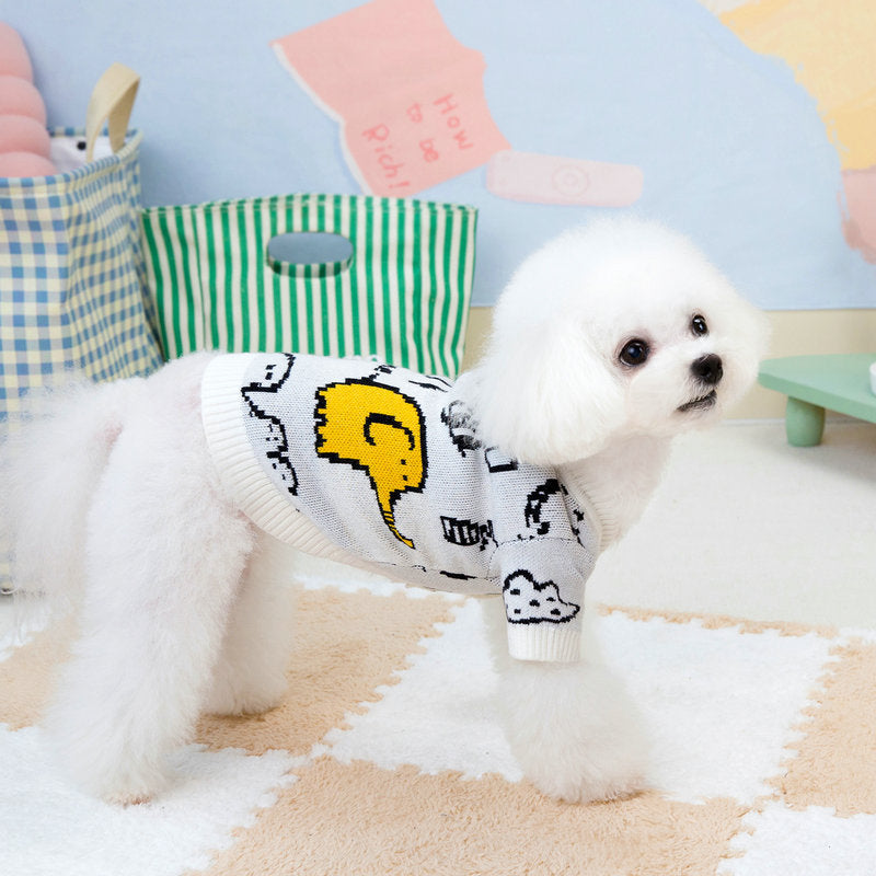 Small dog cardigan sweater