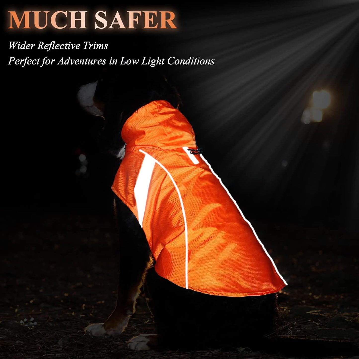 Imperméable pour chien de petite et moyenne taille, réfléchissant et léger