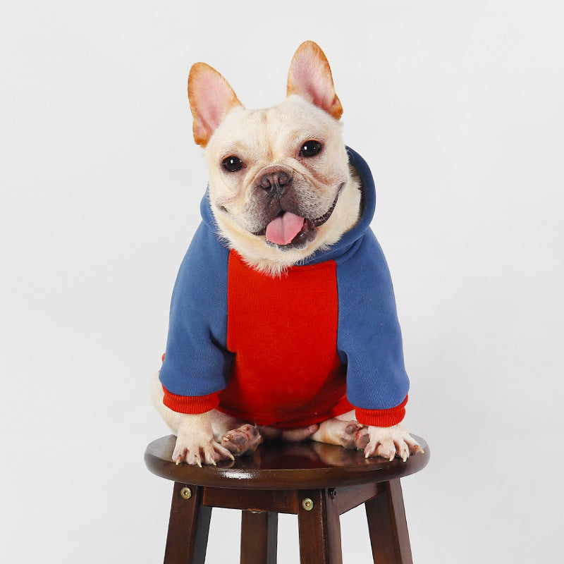 Vêtements d'automne et d'hiver pour chiens, style épais, sweat-shirt pour chien, bouledogue français, corgi 