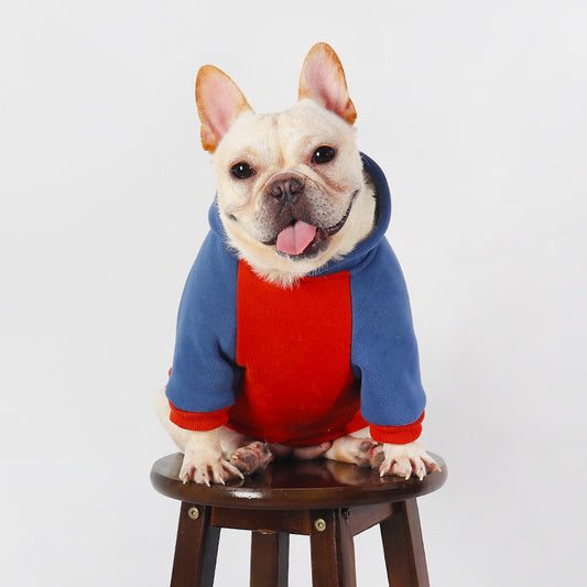 Dog autumn and winter clothes, thick style, dog sweatshirt, French bulldog, Corgi