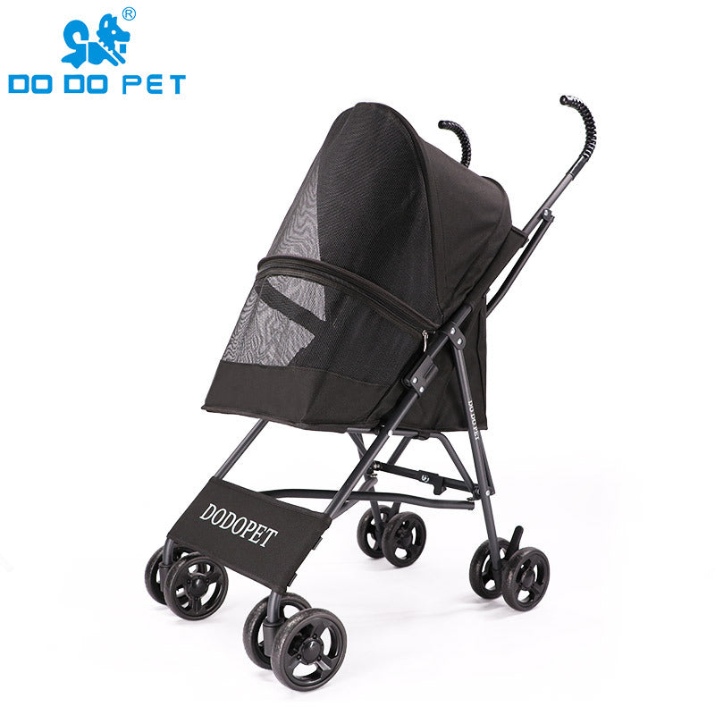 Lightweight pet stroller for dogs and cats, no installation and quick folding