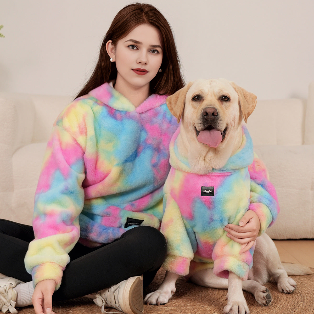 vêtements assortis pour chien et propriétaire sweat à capuche confortable