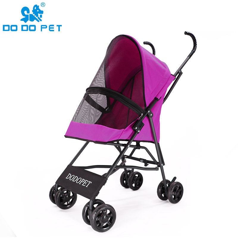 Lightweight pet stroller for dogs and cats, no installation and quick folding