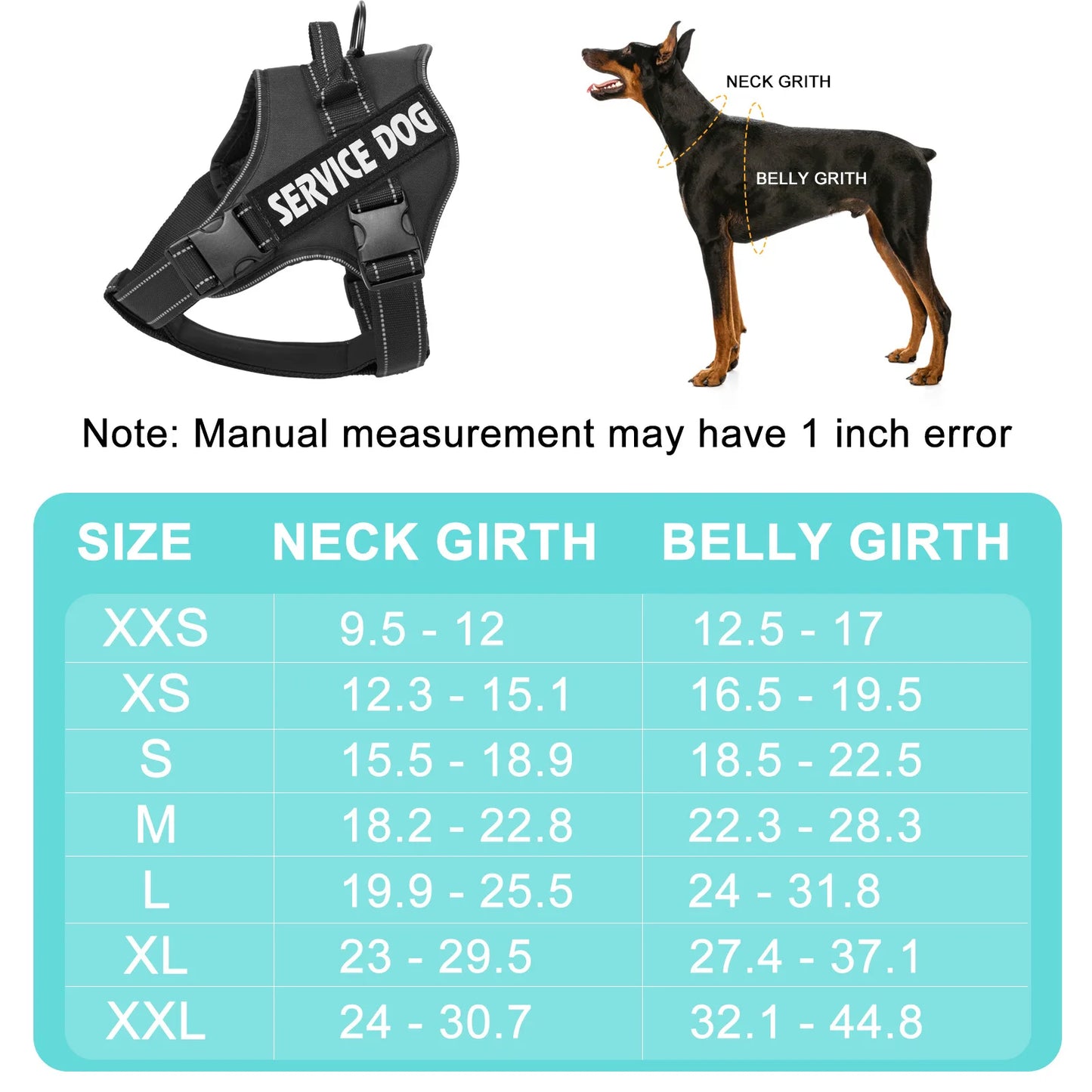 Large dog harness with handle Explosion-proof dog harness Easy to put on and take off Fashionable colors dog accessories