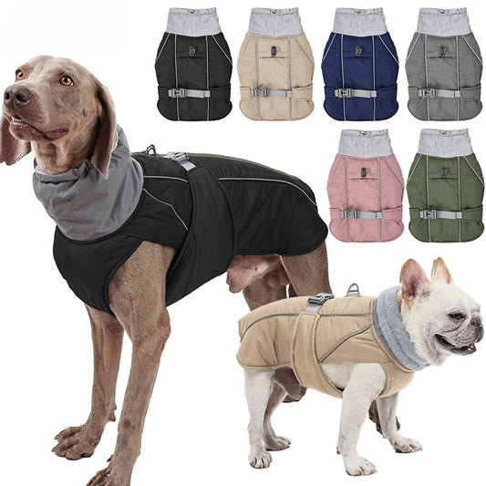 Dog warm cotton outdoor waterproof thick reflective