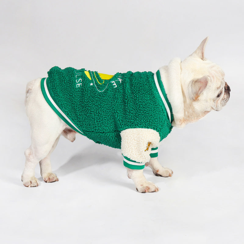 French Bulldog Pug Winter Baseball Jacket Thick Warm Jacket